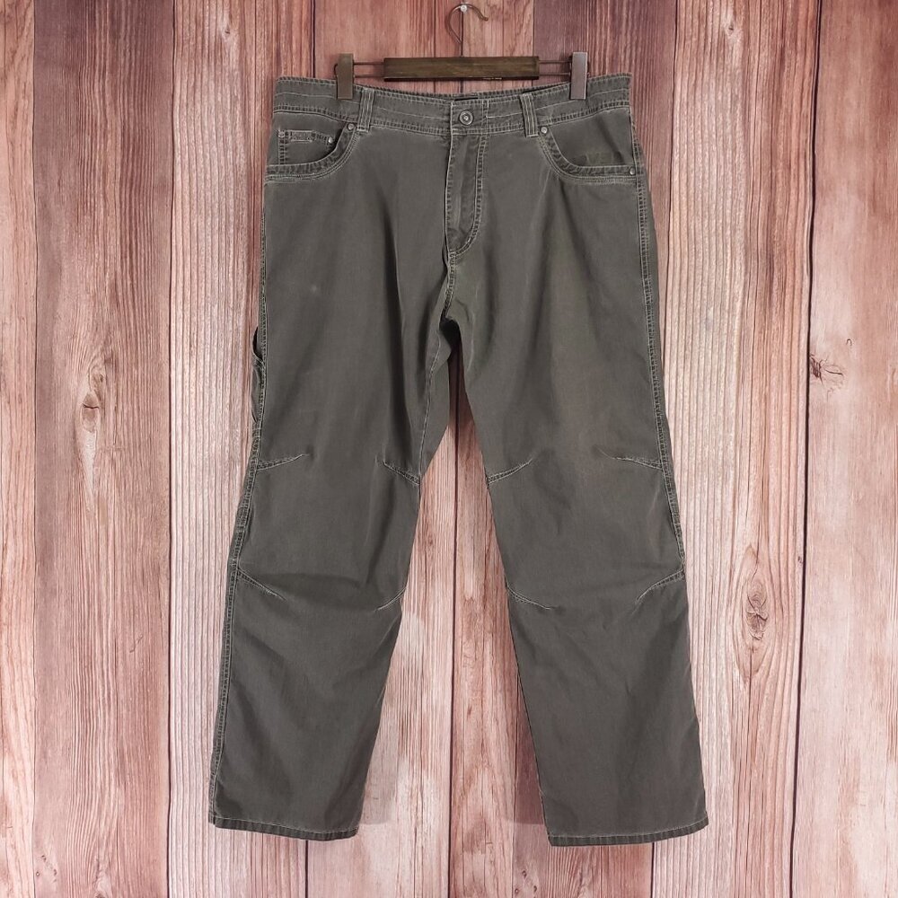 *READ* KUHL Revolvr Mens Size 38X30 Vintage Patina Dye Khaki Hiking Pants